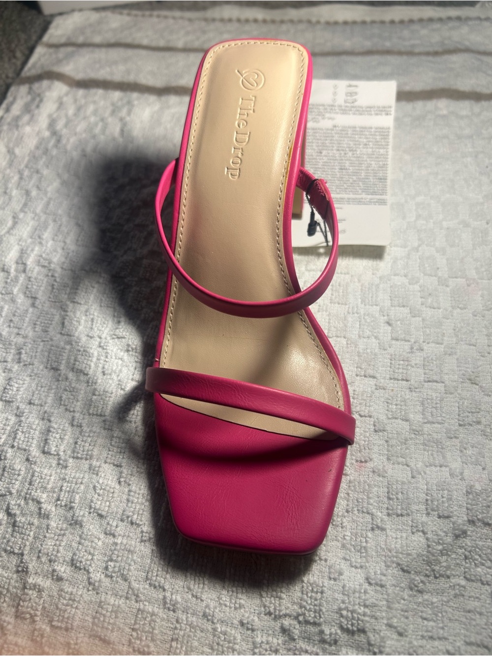 Women's Hot Pink Strappy Square-Toe Sandal